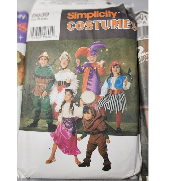 Simplicity Sewing Patterns Lot of 3 Halloween Costumes Adult & Kids Spooky Witch - Picture 3 of 8